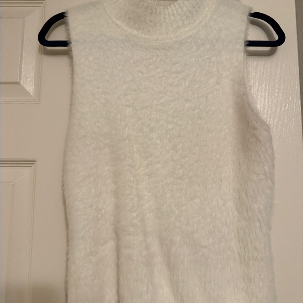 White Sleeveless Sweater